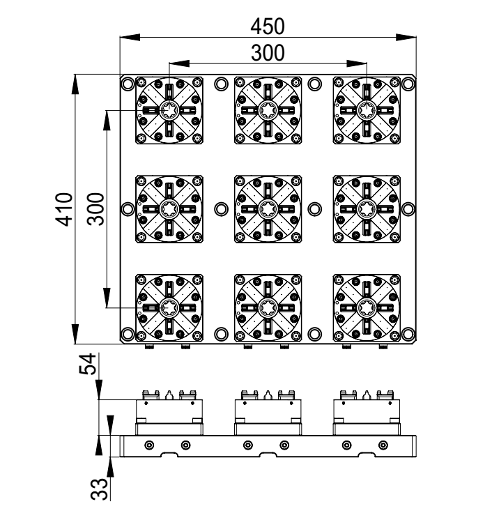 9頭CNC氣動卡盤（D100）